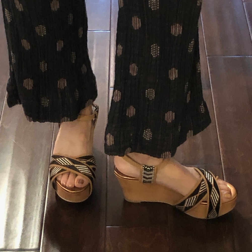 Cynthia Vincent boho Dabney wedge sandals